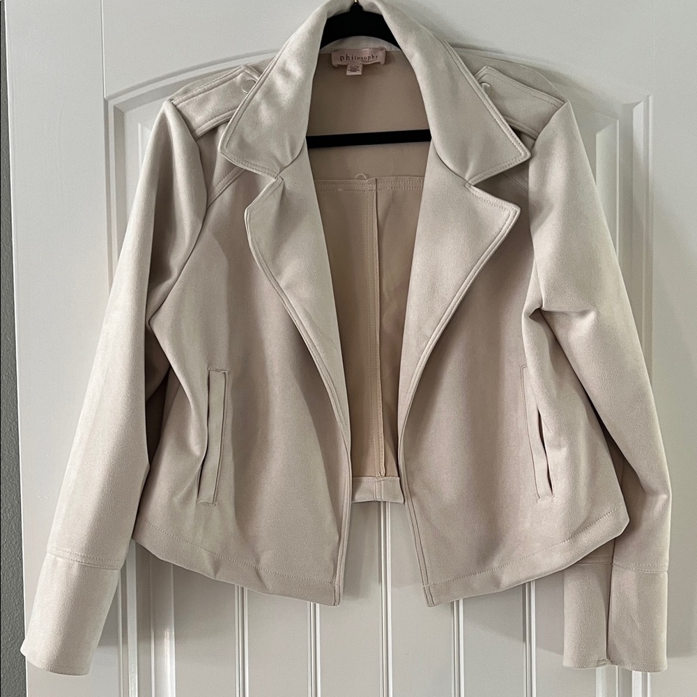 Philosophy Off-White Leather Jacket for Women
